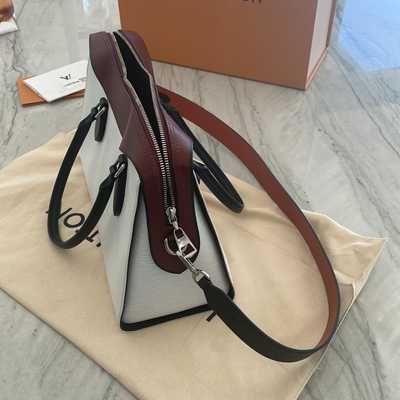 Louis Vuitton Tuileries- white Epi leather with black / brown  GORGEOUS BAG! - Picture 8 of 12